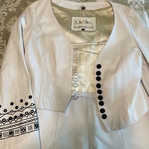 Three-piece leather short set